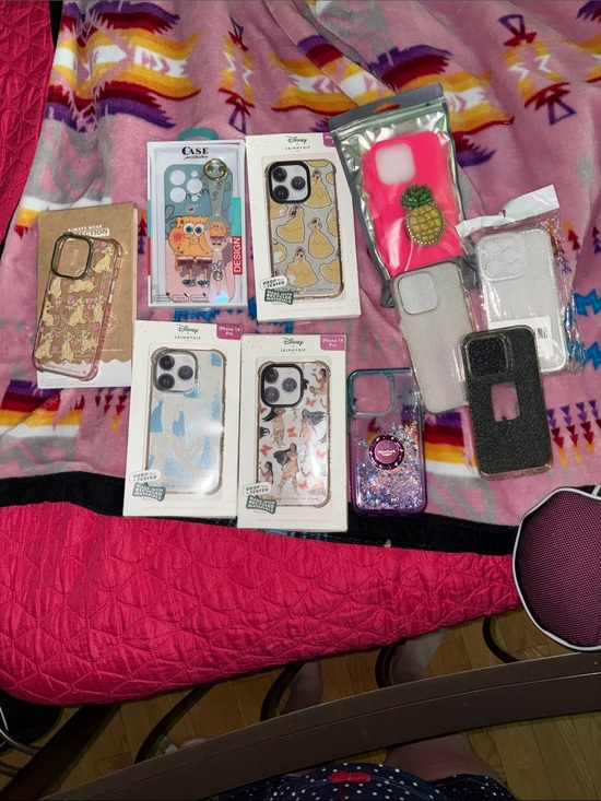Disney Other - Disney IPhone 14 Pro Case Variety Pack - Princess, bling, spongebob